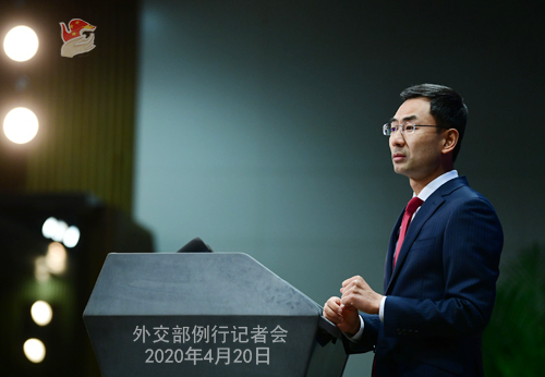 겡 슈앙 중국 외무부 대변인. 사진: 중국 외교부 제공