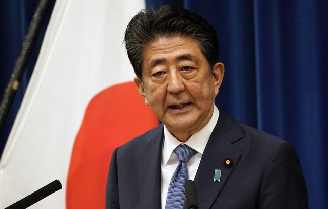 지난달 28일 지병을 이유로 사임한 아베 전 일본 총리. 사진=AP