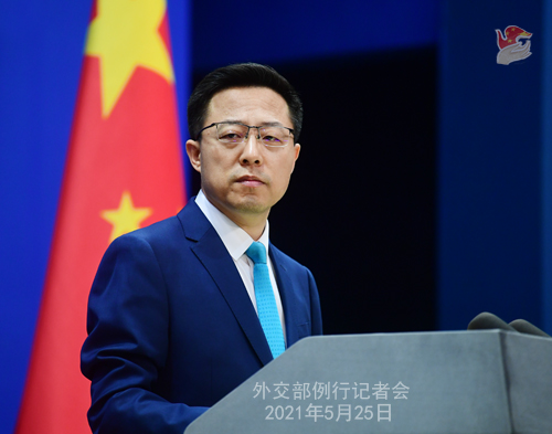 자오리젠 중국 외교부 대변인. 사진=중국 외교부 홈페이지 캡처