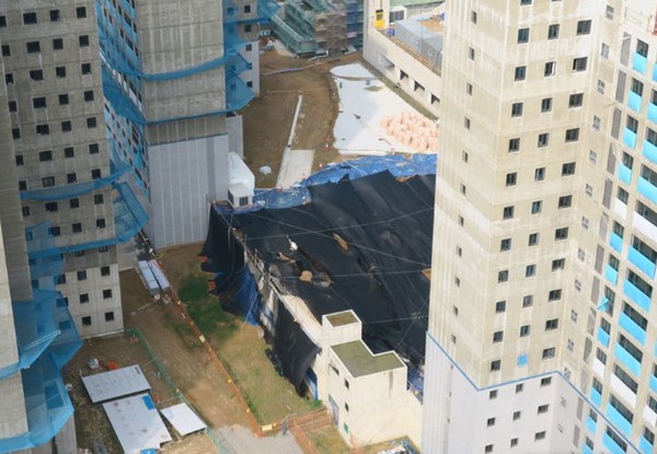GS건설이 인천 검단 아파트 '전면 재시공'을 약속했다. 사진은 아파트 건설현장. 사진=뉴시스
